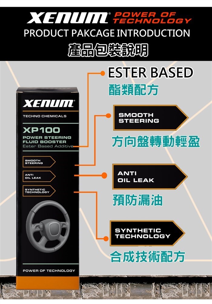 XP_100 合成動力方向盤油提升劑