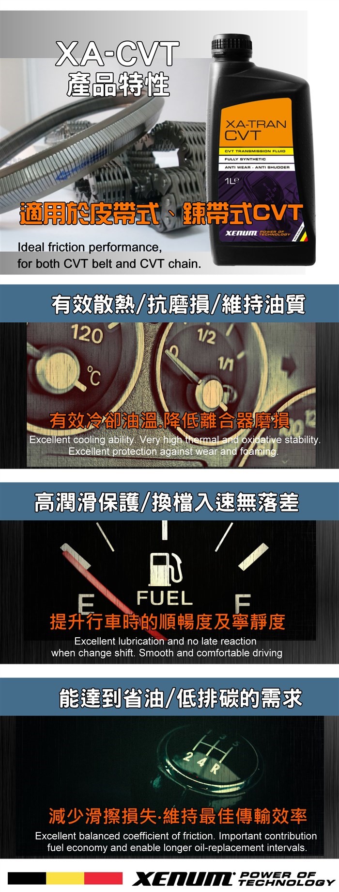 XA-CVT全合成無段變速箱專用油