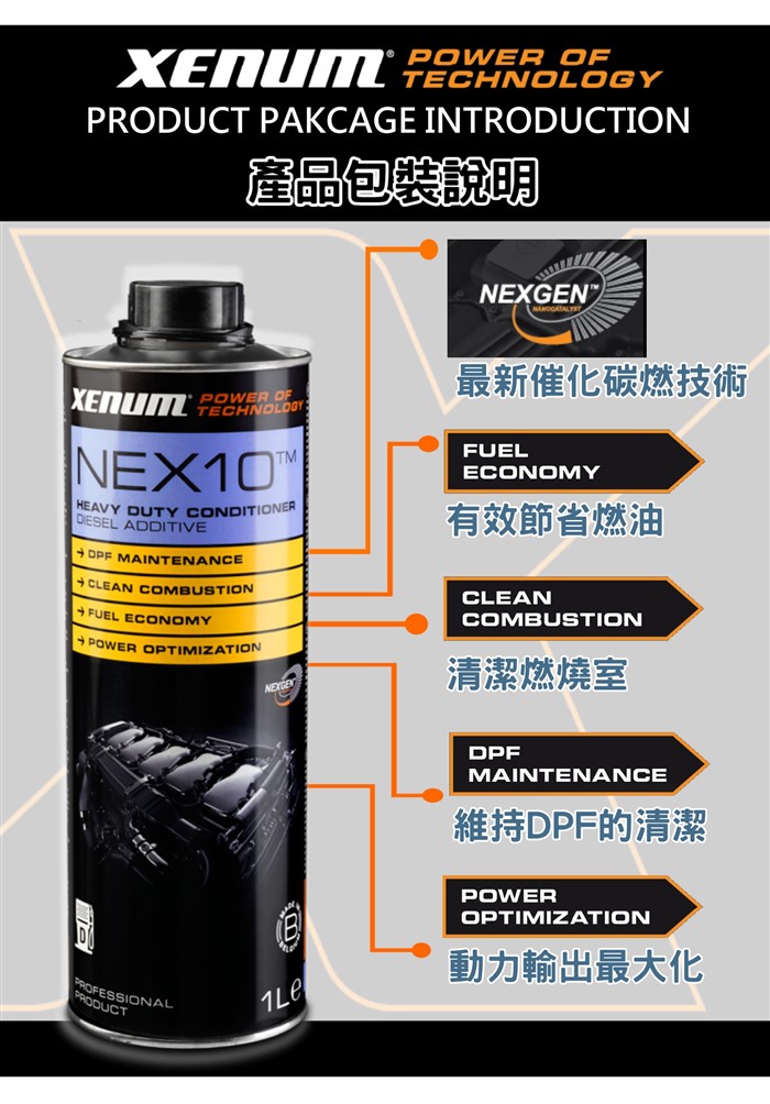 西門NEX-10重級柴油調節液(DPF適用)-1L